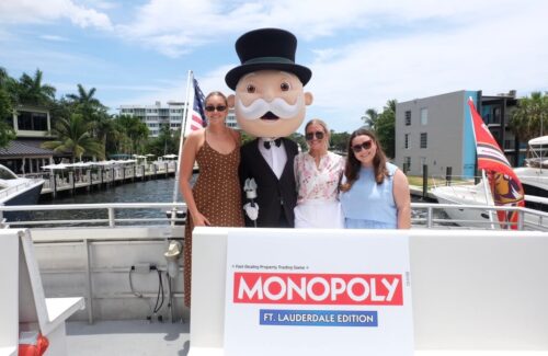 Mr. Monopoly posing at event
