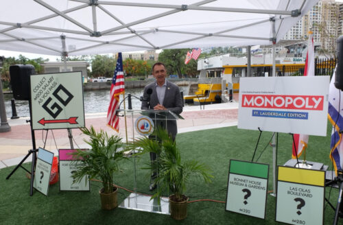 Fort Lauderdale Mayor Dean J. Trantalis speaking at press conference